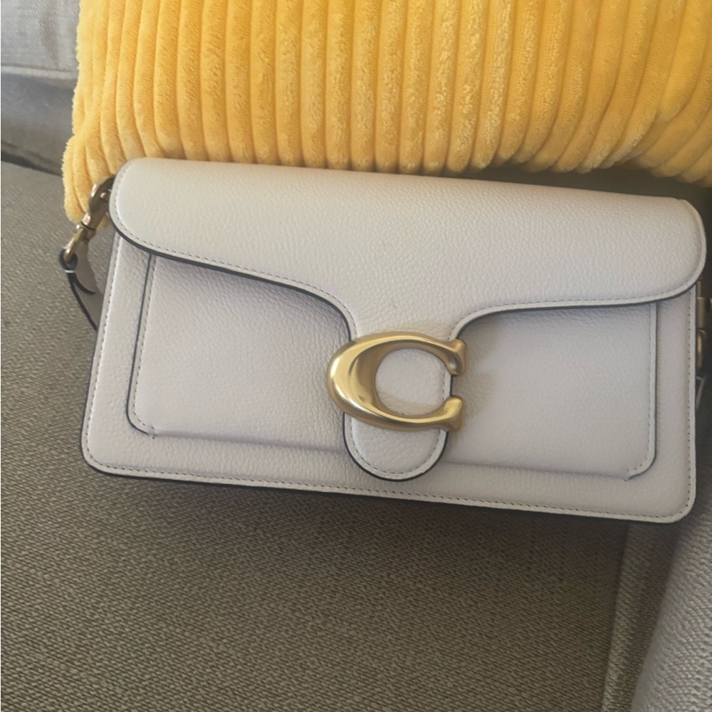 Coach Cream Crossbody Bag with Gold Accent